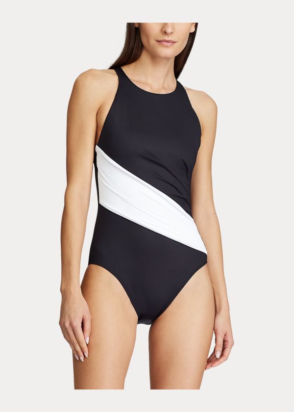 One-Piece Ralph Lauren Mujer Negros - High-Neck - KWBDX1059